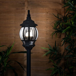 Valuelights Windsor Modern Black Outdoor Garden Ip44 Rated Wired Bollard Lamp Post Light - thumbnail 5