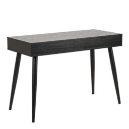 Wyld Haus Dresden Black Wooden Office Desk With 3 Drawers - thumbnail 5