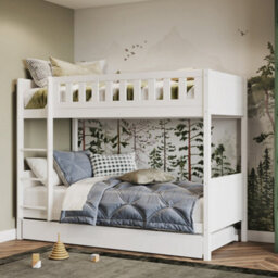 Flair Bea Wooden Bunk Bed With Trundle White - thumbnail 5