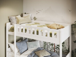 Flair Bea Wooden Bunk Bed With Trundle White - thumbnail 4
