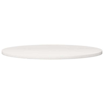 Berkfield Durable Table Top White Radius 90X2.5 Cm Solid Wood Pine - image 1