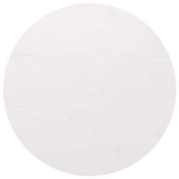 Berkfield Durable Table Top White Radius 90X2.5 Cm Solid Wood Pine - thumbnail 2