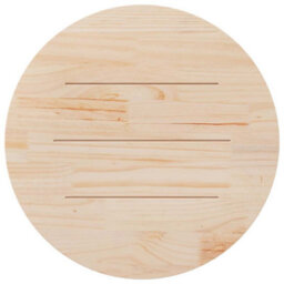 Berkfield Durable Table Top White Radius 90X2.5 Cm Solid Wood Pine - thumbnail 4