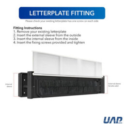 "UAP Limited Uap Petit Master 10"" White Flap Aluminium Draught Proof Letterbox For Upvc Composite And Wooden Doors 20 To 40mm" - thumbnail 6
