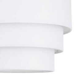 First Choice Lighting Pair Of White 3 Tier Ceiling Light Shades - thumbnail 6