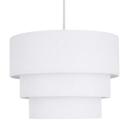 First Choice Lighting Pair Of White 3 Tier Ceiling Light Shades - thumbnail 3