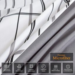 Pamposh Super King Duvet Cover Set Premium Brushed Microfiber Duvet Cover Ultrasoft Easy Care Lightweight Sets With Zipper Closure - thumbnail 7