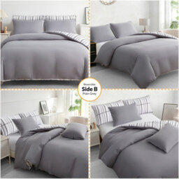 Pamposh Super King Duvet Cover Set Premium Brushed Microfiber Duvet Cover Ultrasoft Easy Care Lightweight Sets With Zipper Closure - thumbnail 6