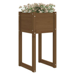 Berkfield Planters 2 Pcs Honey Brown 40X40X81 Cm Solid Wood Pine - thumbnail 3