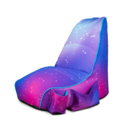 rucomfy Beanbags Rucomfy Kids Purple Galaxy Bean Bag Chair - Gaming Lounger For Kids - thumbnail 2