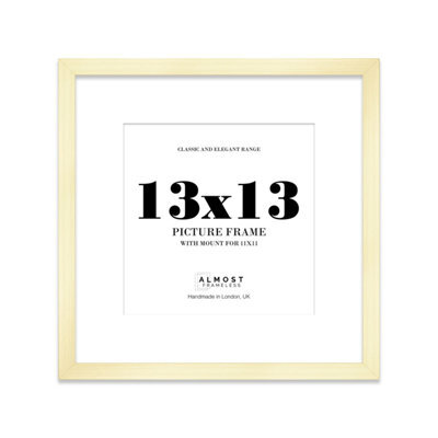 "13X13"" Gold Picture Frame - 13X13"" Square Frame With 11X11"" Mount For 13X13""/11X11"" Pictures Art Deco Style Room Decor, 1 Pack" - image 1