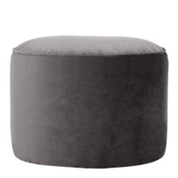 icon Milano Velvet Bean Bag Pouffe Charcoal Grey Large Velvet Footstools - thumbnail 3
