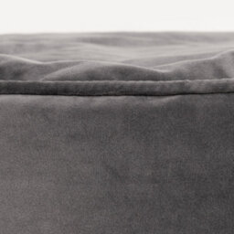 icon Milano Velvet Bean Bag Pouffe Charcoal Grey Large Velvet Footstools - thumbnail 6