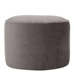 icon Milano Velvet Bean Bag Pouffe Charcoal Grey Large Velvet Footstools