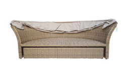 Signature Weave Lily Wicker Garden Day Bed Sun Lounger Chair Sofa Canopy Natural - thumbnail 3