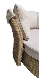 Signature Weave Lily Wicker Garden Day Bed Sun Lounger Chair Sofa Canopy Natural - thumbnail 4