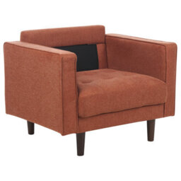 Beliani Armchair Nurmo Fabric Golden Brown - thumbnail 5