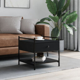 Berkfield Stylish Coffee Table Black 50X50X50 Cm Engineered Wood - thumbnail 2