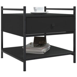 Berkfield Stylish Coffee Table Black 50X50X50 Cm Engineered Wood - thumbnail 3