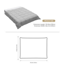 Darphe Grey King Size Down Alternative Quilted Duvet Insert With Corner Tabs 230 X 220Cm - thumbnail 8
