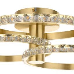 Harbour Studio Aura Satin Glass & Steel Brushed Gold Effect Led Ceiling Light - thumbnail 4
