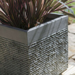 Primrose Garden Light Grey Fibrecotta Brick Square Planter Pot Large 40Cm - thumbnail 7
