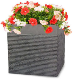 Primrose Garden Light Grey Fibrecotta Brick Square Planter Pot Large 40Cm - thumbnail 3