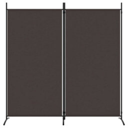 Walplus 2-Panel Room Divider Brown 175X180 Cm Fabric - thumbnail 3