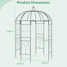 Birdcage Shape Metal Gazebo  Arch Arbour - thumbnail 2