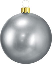 Urbn-Living Urbnliving Diameter 45Cm Silver Inflatable Christmas Bauble Ball Decoration Xmas Tree Outdoor Hanging Ornaments - thumbnail 2