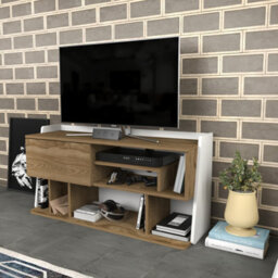 Decorotika Raca Tv Stand Tv Unit For Tvs Up To 55 Inch Oud Oak And White - thumbnail 2