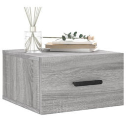 Berkfield Wall-Mounted Bedside Cabinets 2 Pcs Grey Sonoma 35X35X20 Cm - thumbnail 3