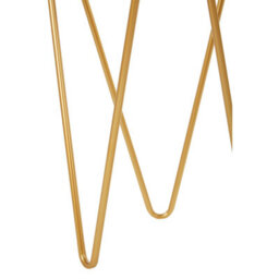 Orsina Set Of 2 Gold Triangle Side Tables With Mirrored Tops,gold Nesting Tables,glass End Tables,bedside Tables - thumbnail 5