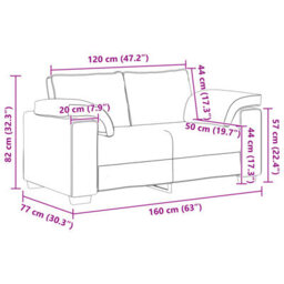 Vidaxl Sofa Set 2 Pcs Dark Green 219 X 77 X 82 Cm Fabric - thumbnail 9