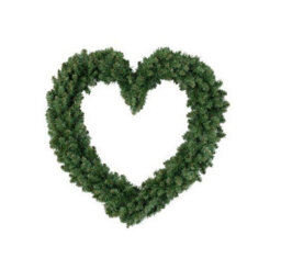 Everlands Plain Heart Christmas Door Wreath Large Artificial Door Decoration 50Cm 528 Tips - thumbnail 2