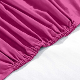 Ameha Stripe Fitted Sheet 40 Cm Deep Pocket- Hypoallergenic Easy Care Pink Bed Sheets Uk Double Bedsheet(137X190Cm) - thumbnail 6