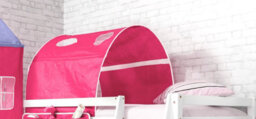 Nöa & Nani Noa & Nani Cabin Bed Midsleeper With Slide & Cotton Pretty Pink Package In Classic White Moro - thumbnail 3