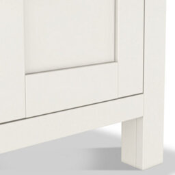 Farro Coconut White Cupboard With Washed Oak Top - Fully Assembled By Roseland Furniture - thumbnail 8