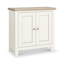 Farro Coconut White Cupboard With Washed Oak Top - Fully Assembled By Roseland Furniture - thumbnail 5