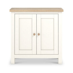 Farro Coconut White Cupboard With Washed Oak Top - Fully Assembled By Roseland Furniture - thumbnail 7