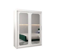 Arte Uppsala T3 Sliding Door Wardrobe 150Cm In White - Sleek Mirrored Wardrobe For Light-Filled Interiors - thumbnail 2