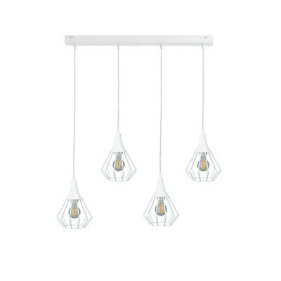Luminosa Lighting Luminosa Selene Bar Pendant Ceiling Light White 4X E27 - image 1