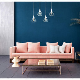 Luminosa Lighting Luminosa Selene Bar Pendant Ceiling Light White 4X E27 - thumbnail 3