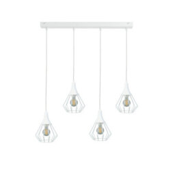 Luminosa Lighting Luminosa Selene Bar Pendant Ceiling Light White 4X E27 - thumbnail 1