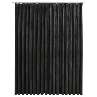 Berkfield Elegant Blackout Curtain With Hooks Velvet Anthracite 290X245 Cm