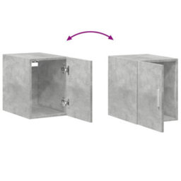 Berkfield Slim Storage Cabinet Concrete Grey 30X42.5X225 Cm Engineered Wood - thumbnail 9