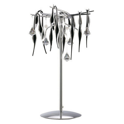 Luminosa Lighting Luminosa Cygnet Table Lamp 6 Light G4 Polished Chrome/black Glass/crystal, Not Led/cfl Compatible - image 1