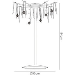 Luminosa Lighting Luminosa Cygnet Table Lamp 6 Light G4 Polished Chrome/black Glass/crystal, Not Led/cfl Compatible - thumbnail 5
