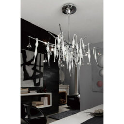 Luminosa Lighting Luminosa Cygnet Table Lamp 6 Light G4 Polished Chrome/black Glass/crystal, Not Led/cfl Compatible - thumbnail 3