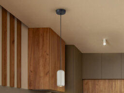 Luminosa Lighting Luminosa Nimes Slim Pendant Ceiling Light Black, Grey 1Xgu10 - Uk Stock - thumbnail 1